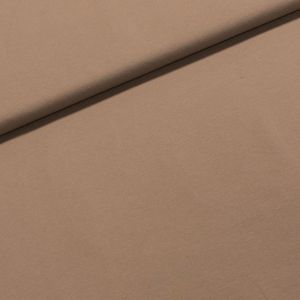 Bavlněný úplet TEPLÁKOVINA  UNI 09107-057, jednobarevná světle hnědá, š.150cm (látka v metráži)