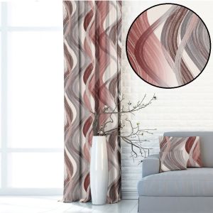 Zatemňovací / termoizolační závěs, blackout 391102/118 vínové vlny, šířka 150cm (látka v metráži)