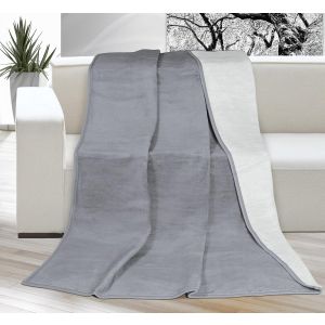 Deka KIRA PLUS tmavě šedá / světle šedá, 150x200cm