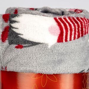 Deka z mikroflanelu QUENTIN QK-158 skřítci na šedé, 150x200cm