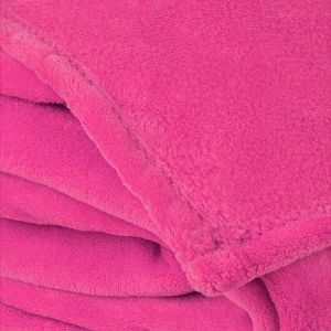 Deka z mikroplyše CORAL FLEECE jednobarevná UNI FUCHSIOVÁ, 150x200cm