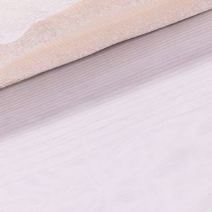 Dekorační závěs, béžovo šedý vzor v pruzích, šířka 140cm (látka v metráži)