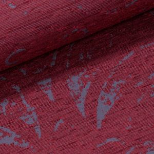 Dekorační závěs, šedý vzor na vínové, šířka 140cm (látka v metráži)