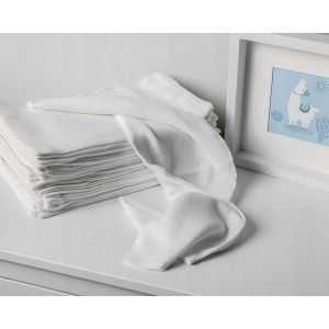 Dětská bavlněná látková plena BÍLÁ, 120g/m2, 70x70cm