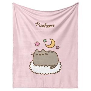 Dětská deka z mikrovlákna (coral fleece) KOČIČKA PUSHEEN DAYDREAM, růžová, 130x160cm