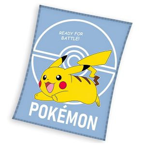Dětská deka z mikrovlákna (coral fleece) POKÉMON VOLÍM SI TEBE PIKACHU, modrá, 110x140cm