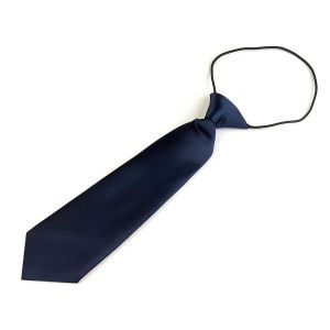 Dětská saténová kravata na gumičku 720692/01, pařížská modrá, 7x26cm