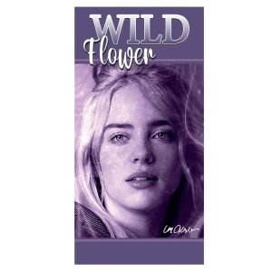 Dětská plážová osuška BILLIE EILISH, fialová, froté, 70x140cm