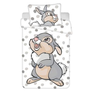 Dětské povlečení do postýlky DUPÍK DOTS BABY, zajíček na bílé, bavlna hladká, 100x135cm + 40x60cm