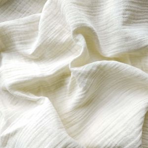 Dětské povlečení do postýlky Prem MUŠELÍN PREMIUM KRÉMOVÉ, jednobarevné, mušelín, 100x135cm + 40x60cm