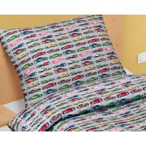 Dětské povlečení FORMULE ŠEDÁ, bavlna hladká, 140x200cm + 70x90cm 