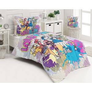 Dětské povlečení Matějovský LOLLIPOPZ, fialová, bavlna hladká, 140x200cm + 70x90cm 