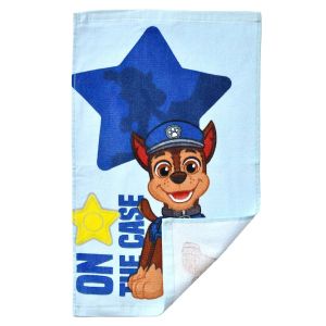 Dětský froté ručník TLAPKOVÁ PATROLA HVĚZDA CHASE, modrý 30x50cm