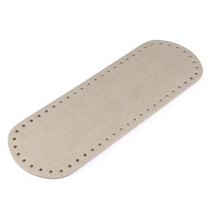 Dno na kabelku / tašku, eko kůže, 750710 jednobarevná A788/1 ecru, 10x30cm, otvor Ø4 mm