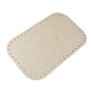 Dno na kabelku / tašku, eko kůže, 780279 jednobarevná A788 ecru, 18x28cm, otvor Ø3 mm