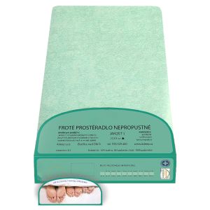 Froté prostěradlo NEPROPUSTNÉ 90x200cm, zelené
