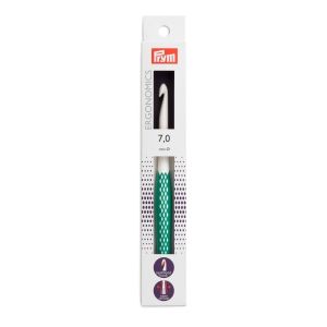 Háček na háčkování ergonomický plastový PRYM ERGO, velikost 7mm, délka 17cm