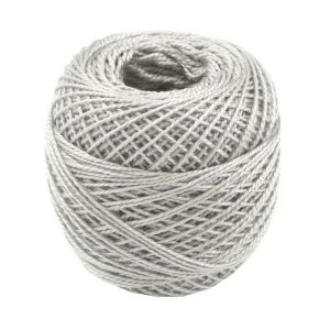 Háčkovací / vyšívací příze PERLOVKA 8112 světle šedá, jednobarevná, 10g/85m