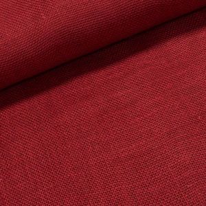 Juta technická (pytlovina), gramáž 211 g/m2, jednobarevná červená, š.130cm (látka v metráži)