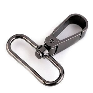 Karabina kovová, s průvlekem 060995-3 nikl, černá, průvlek 39mm