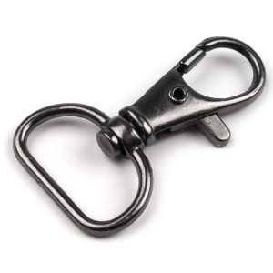 Karabina kovová, s průvlekem 090573-3 nikl, černá, průvlek 18mm