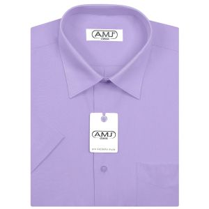 Pánská košile AMJ jednobarevná JK062, světle fialová, krátký rukáv