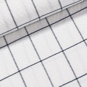 Košilovina bavlněná kreš 1040 1014 bílo-černý obdélník, š.150cm (látka v metráži)