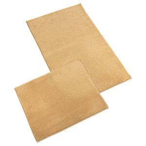Koupelnová souprava MICRO BANY GOLD HNĚDÁ, 100x60cm (předložka) + 60x50cm (na WC)