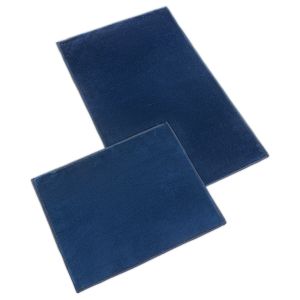 Koupelnová souprava MICRO BANY GOLD TMAVĚ MODRÁ, 100x60cm (předložka) + 60x50cm (na WC)