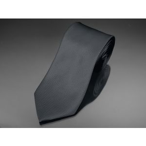 Kravata pánská AMJ, proužkovaná KU0014, tmavě šedá