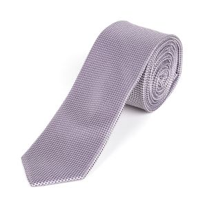 Kravata pánská AMJ úzká vzorovaná KI1065, fialová