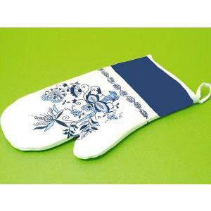 Kuchyňská chňapka CIBULÁK, modrobílá, 28x18cm