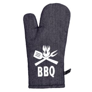 Kuchyňská chňapka JEANS BBQ, šedomodrá 28x18cm