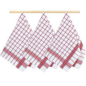 Kuchyňské utěrky 189 ČERVENÁ KOSTKA, 3 kusy, 50x70cm
