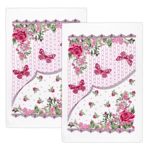 Kuchyňská utěrka froté 206 JARO, růžová 1 kus, 40x60cm