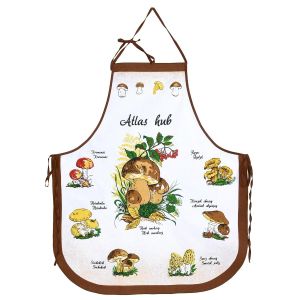 Kuchyňská zástěra HOUBY / ATLAS HUB, hnědá, 63x80cm