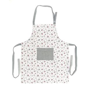 Kuchyňská zástěra KYTKY QK-131, růžovo-šedá, 60x75cm