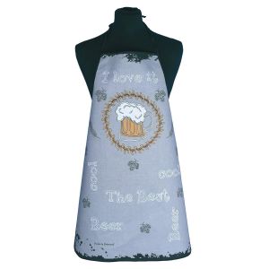 Kuchyňská zástěra PIVO, šedá, 63x80cm