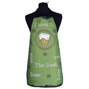 Kuchyňská zástěra PIVO, zelená, 63x80cm