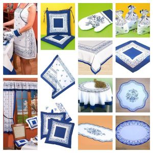 Kuchyňský set CIBULÁK, modrobílý (více možností)