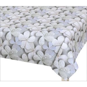 Kuchyňský ubrus DITA 401, ŠEDÝ KVĚT, 140x180cm (obdélník) 