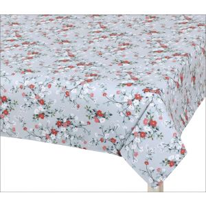 Kuchyňský ubrus DITA 402, KVÍTÍ NA ŠEDÉ, 140x180cm (obdélník) 