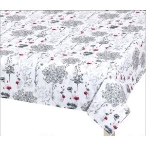 Kuchyňský ubrus DITA 405, ŠEDÉ VĚTVIČKY, 120x140cm (obdélník) 