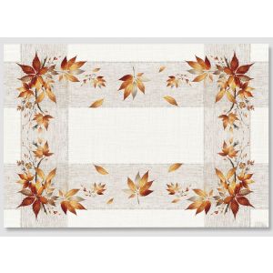 Kuchyňský ubrus / prostírání CYH5957GC, podzimní listí, bílo-oranžová, 30x45cm (obdélník) 