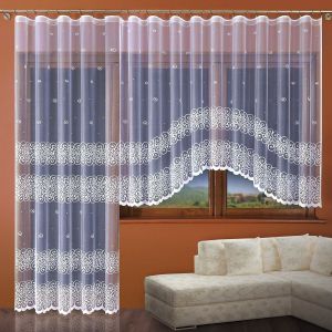 Kusová záclona BERENIKA jednobarevná bílá, (více rozměrů)