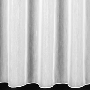 Kusová záclona voálová NOVA 50705/03, pršíčko s proužkem, s řasicí páskou a olůvkem, jednobarevná bílá, (více rozměrů)