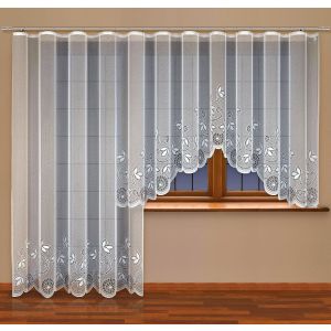 Kusová záclona ZINA jednobarevná bílá, (více rozměrů)