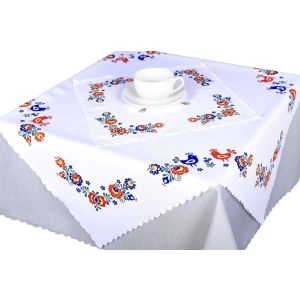 Kuchyňský ubrus / prostírka FOLKLOR ČERVENÝ, 35x35cm (čtverec) 