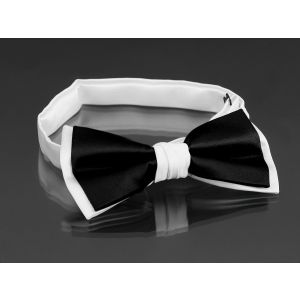 Motýlek pánský AMJ bílo-černý MP024