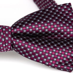 Motýlek pánský AMJ vzorovaný, bordó / puntíkovaný MP396